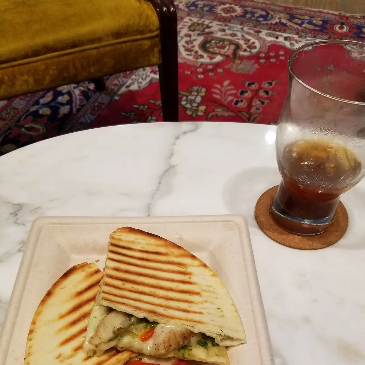 Roasted Chicken & Basil Panini
