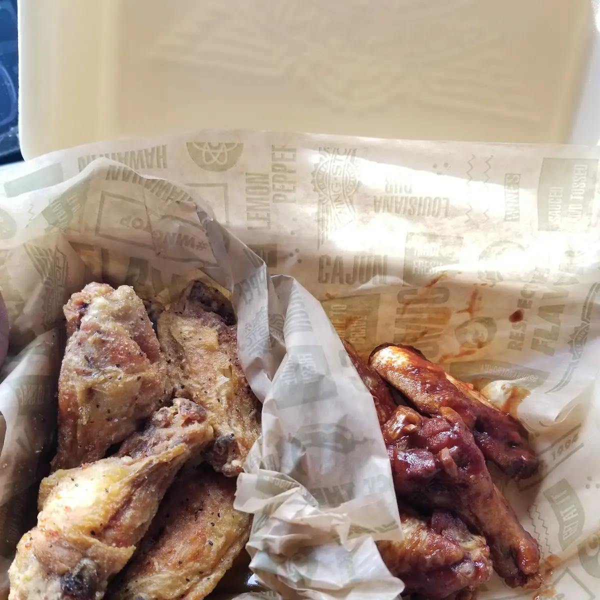 Lemon Pepper and BBQ Wings