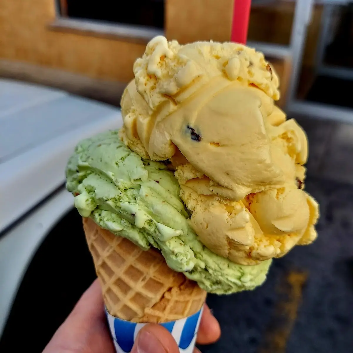 Rum Raisin Ice Cream Cone