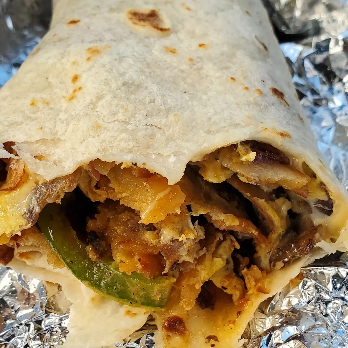 Breakfast Burrito with Mushrooms