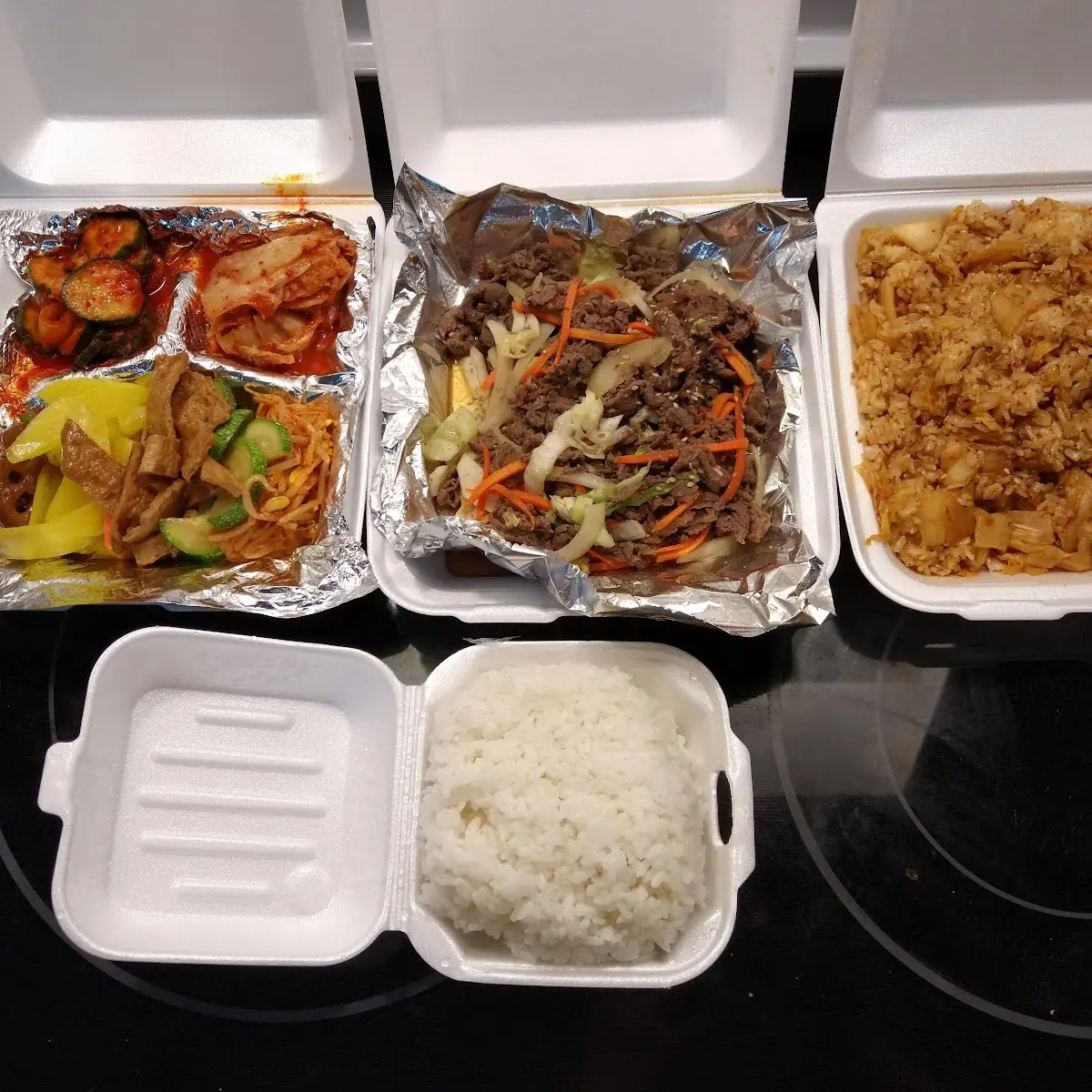 Beef Bulgogi Kimchi Fried Rice with Sides