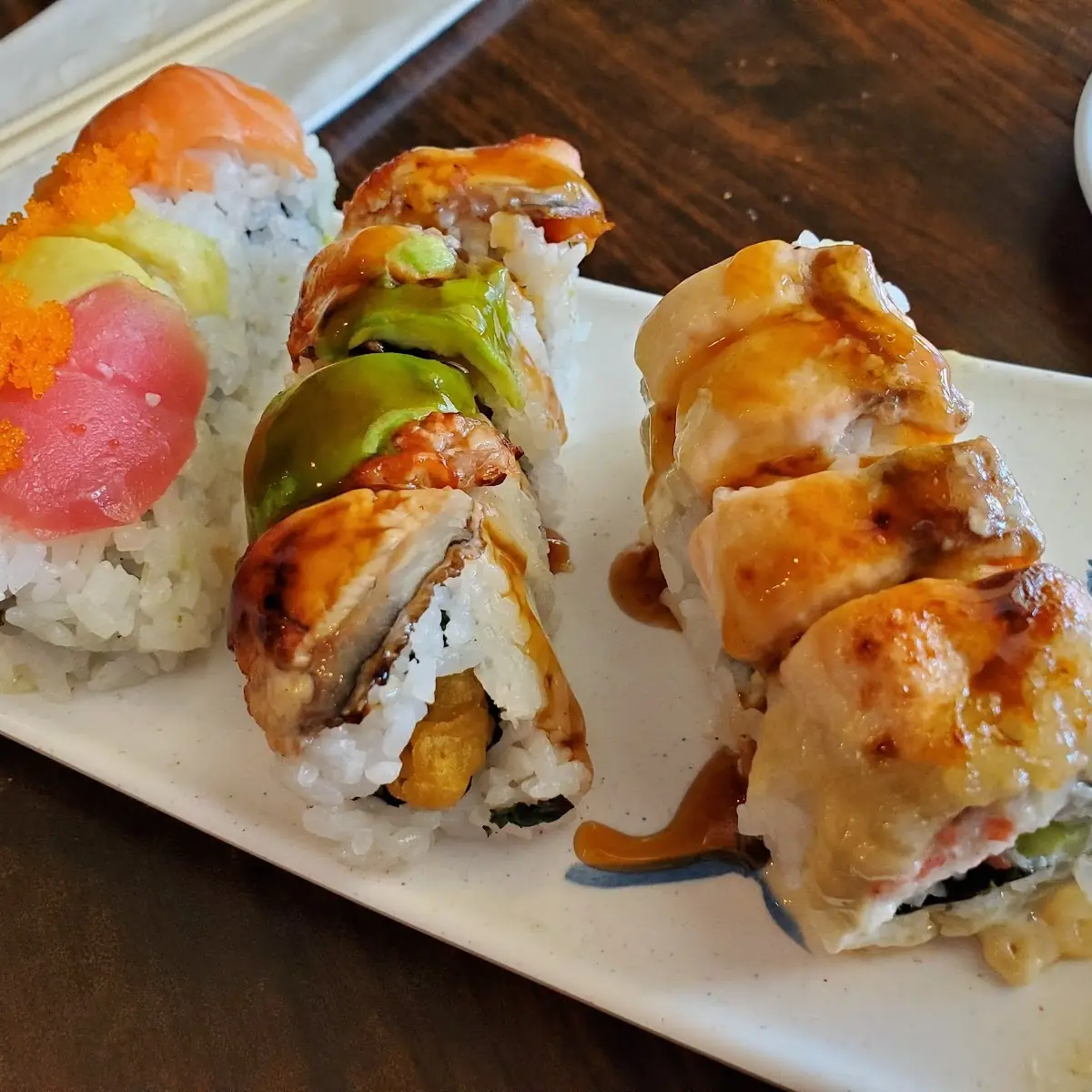 Rainbow Roll Dragon Roll and Lion King Roll