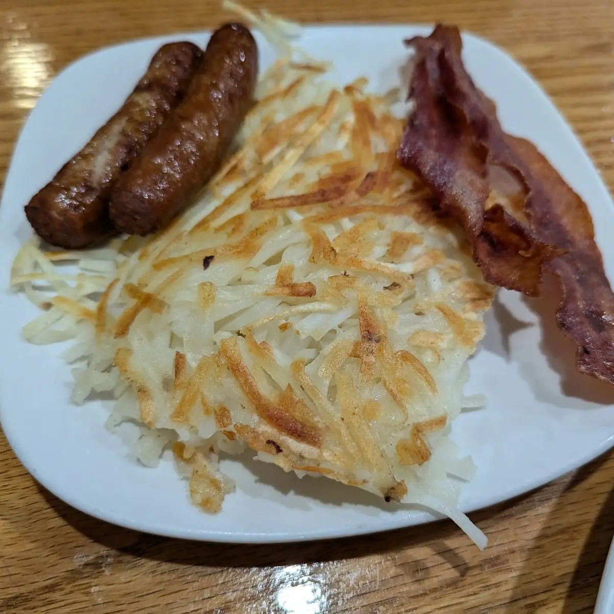 Scrambled Egg with Cheese Hash Browns and Sausage