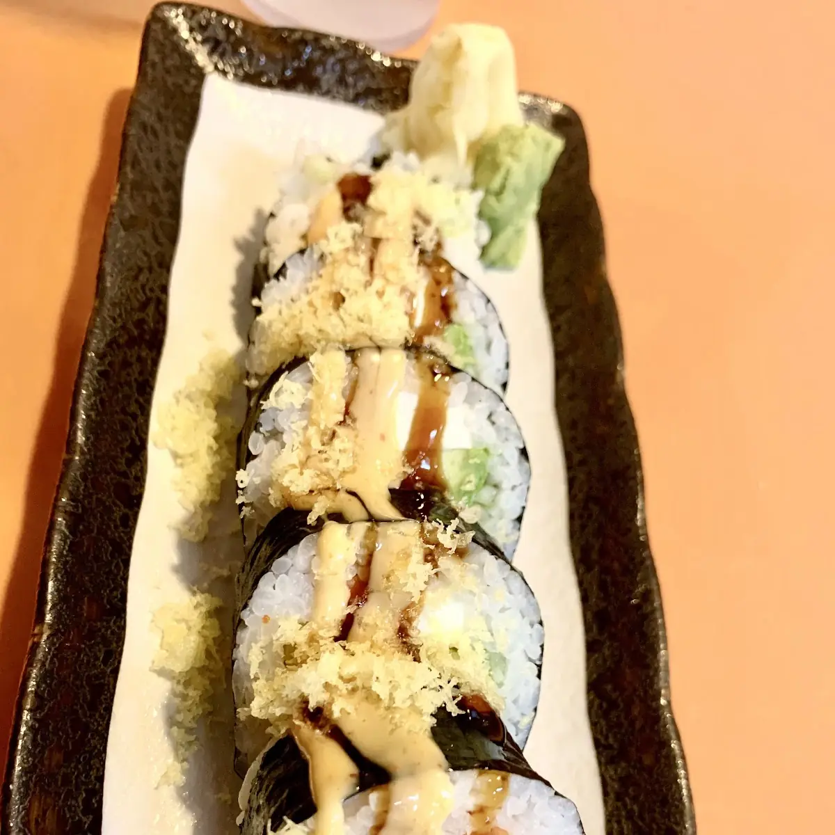 Vegetable Roll with Cream Cheese and Sauces
