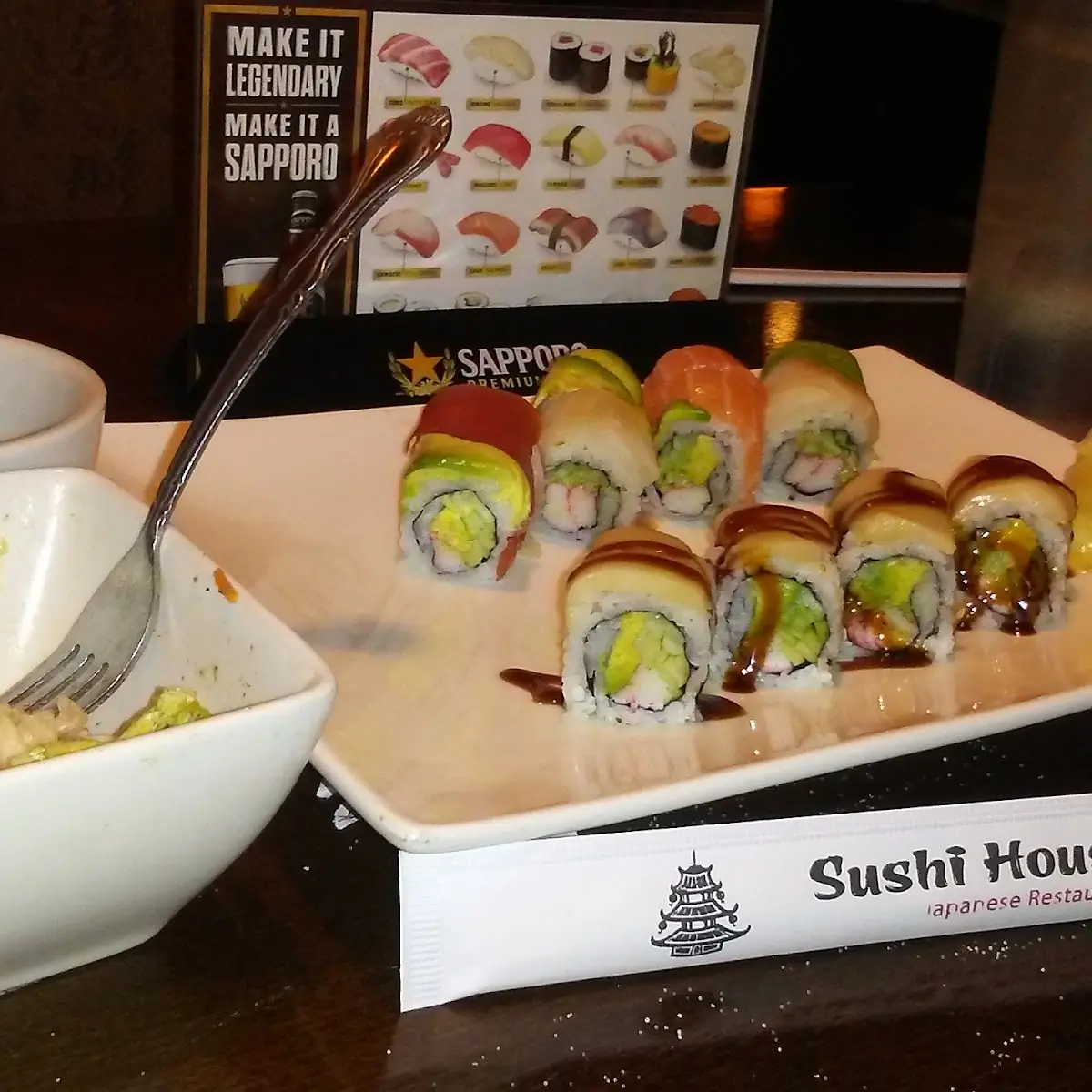 Rainbow Roll and White Dragon Roll