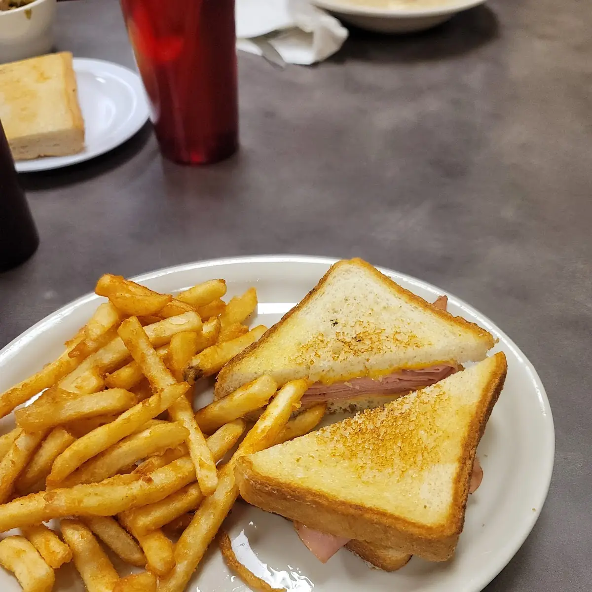 Ham & Cheese Sandwich & Fries