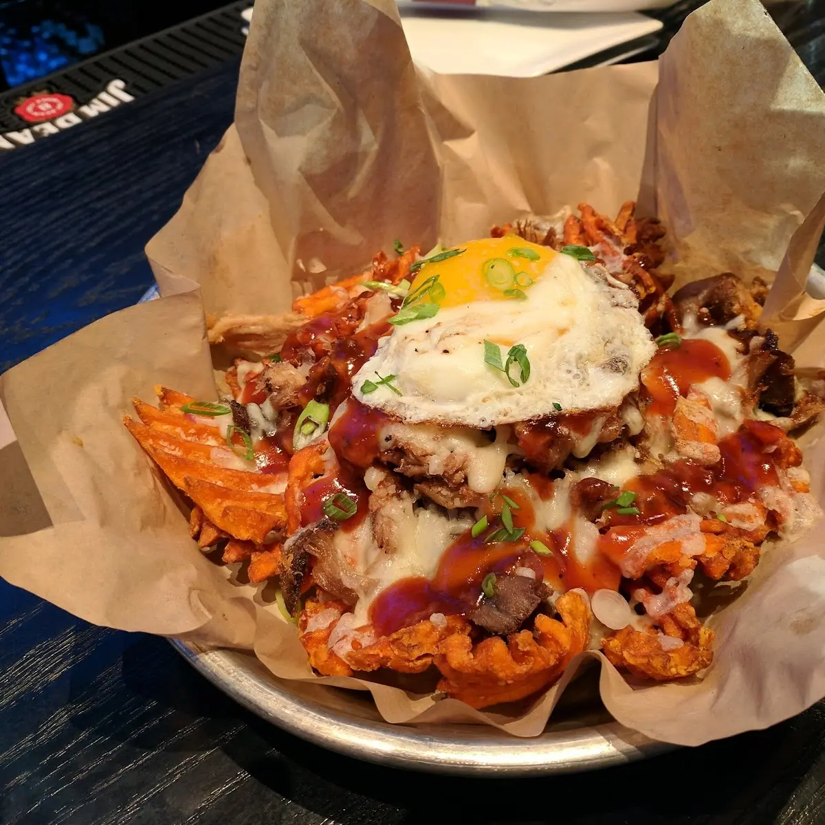 Loaded Sweet Potato Waffle Fries