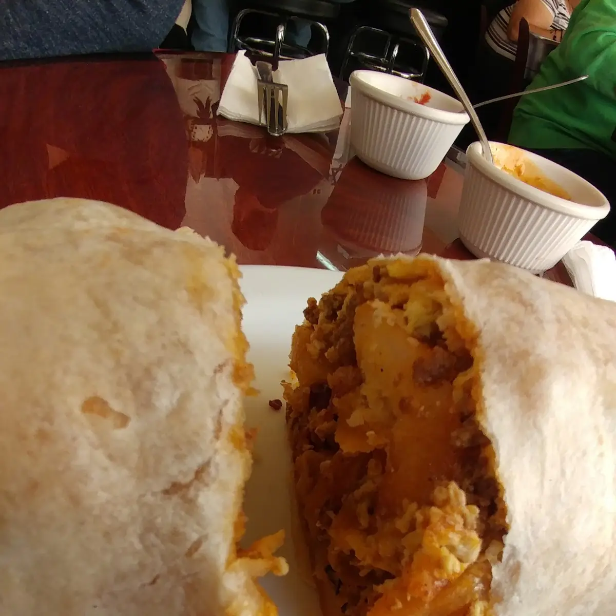 Chorizo and Bacon Breakfast Burrito