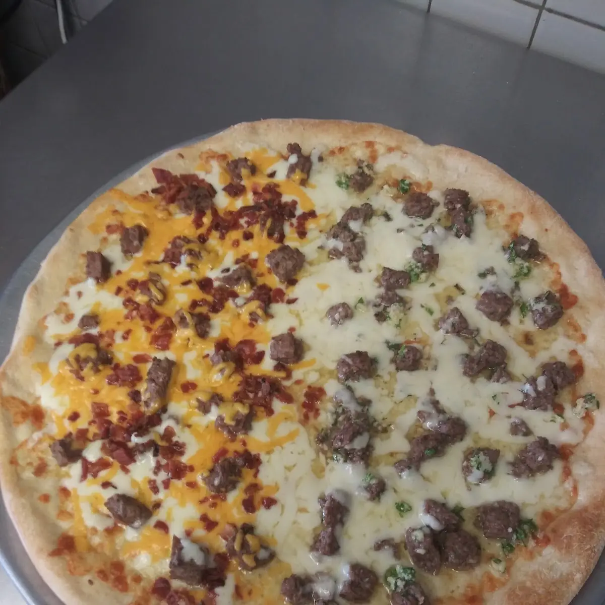 Bacon Cheeseburger Pizza Cheese Burger Chimichurri