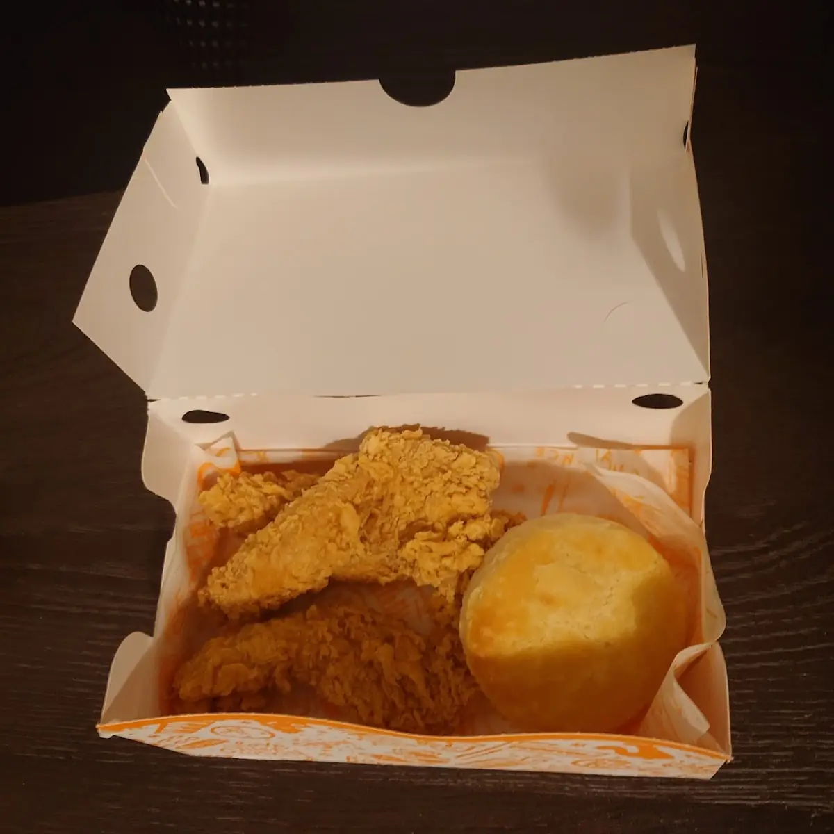 Chicken Strips and Biscuit