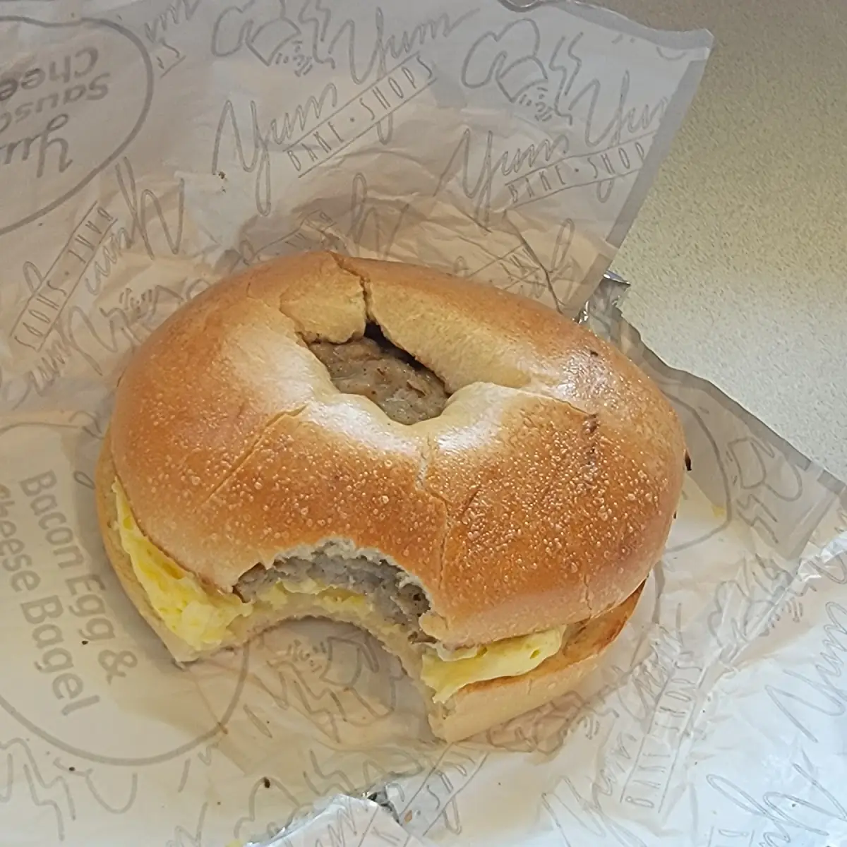 Sausage Egg and Cheese Bagel