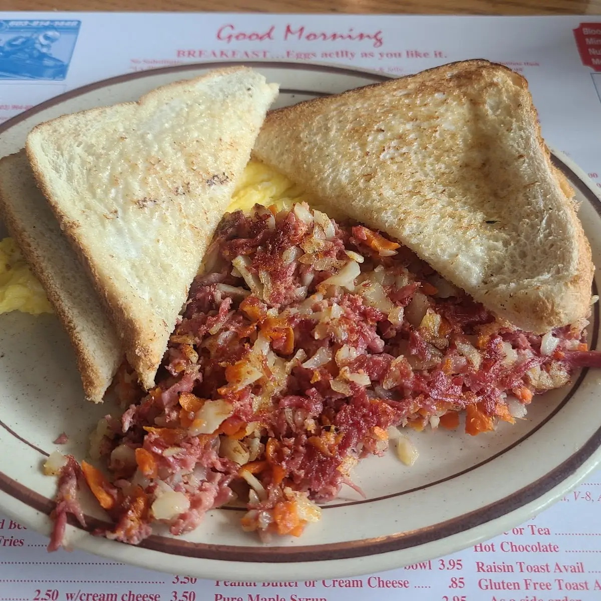 Homemade Corned Beef Hash and Eggs