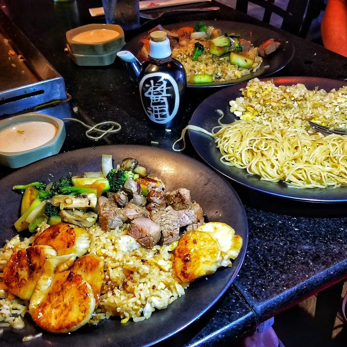 Hibachi Scallops with Mixed Vegetables
