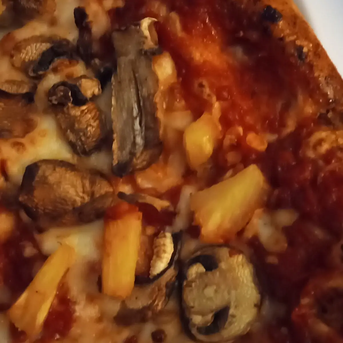 Pineapple and Mushroom Pizza