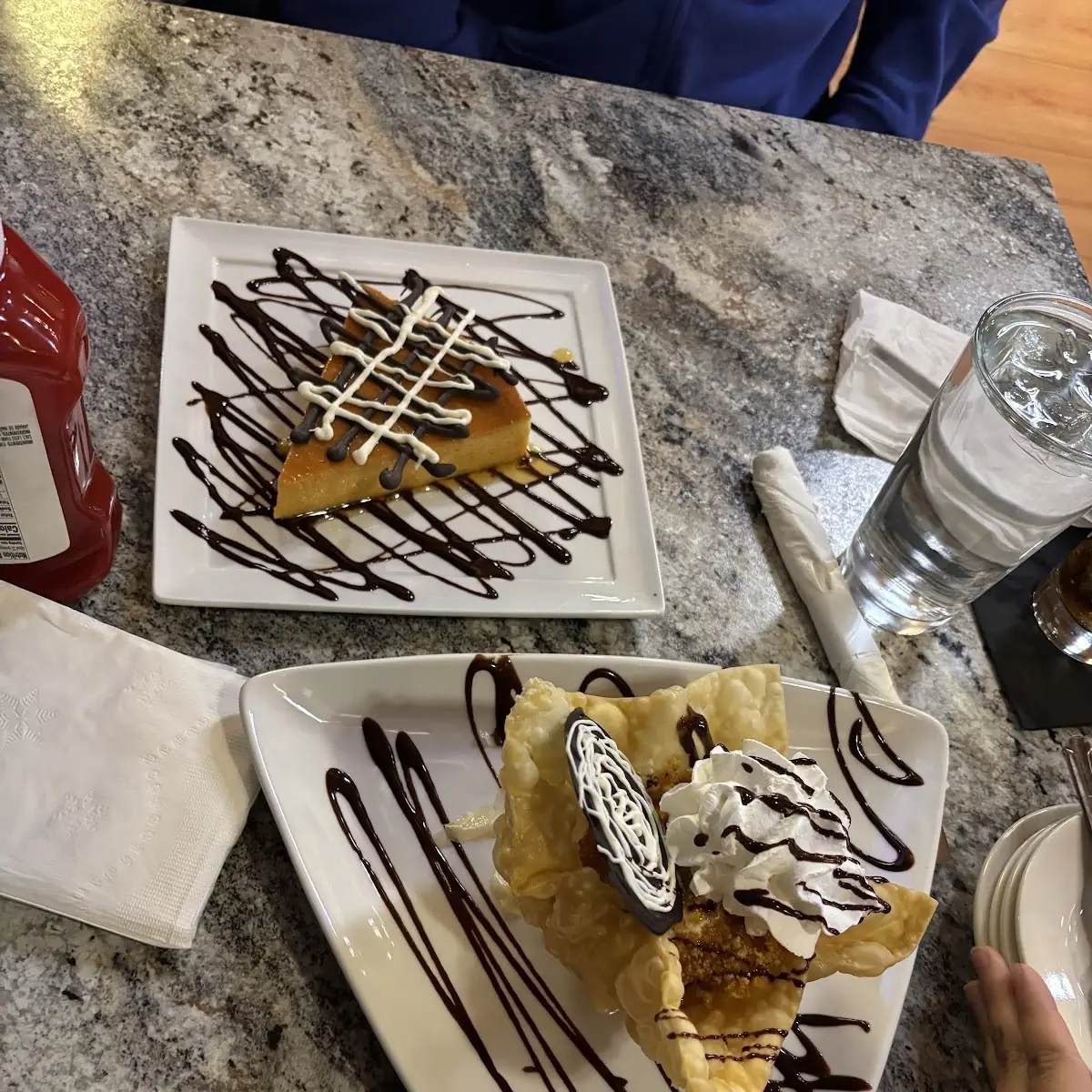 Flan and Fried Ice Cream