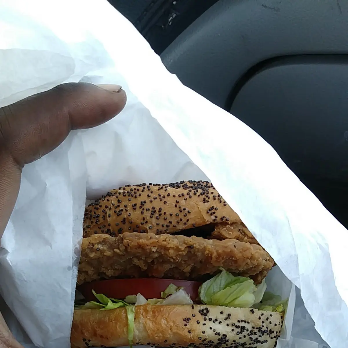 Chicken Sandwich on Poppy Seed Bun