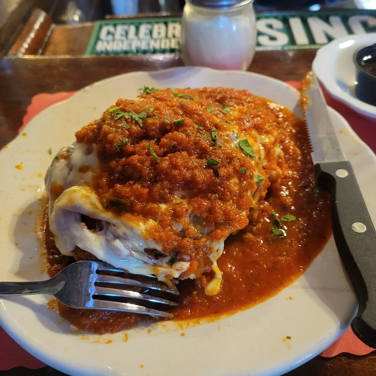 Chicken Topped with Eggplant Parm