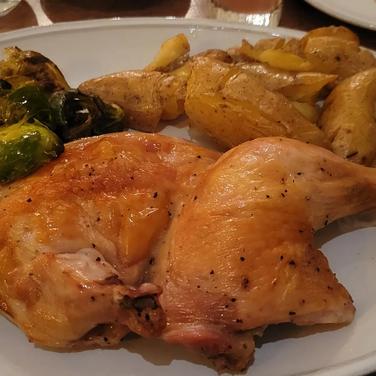 Roasted Chicken Brussels Sprouts and Roasted Potatoes