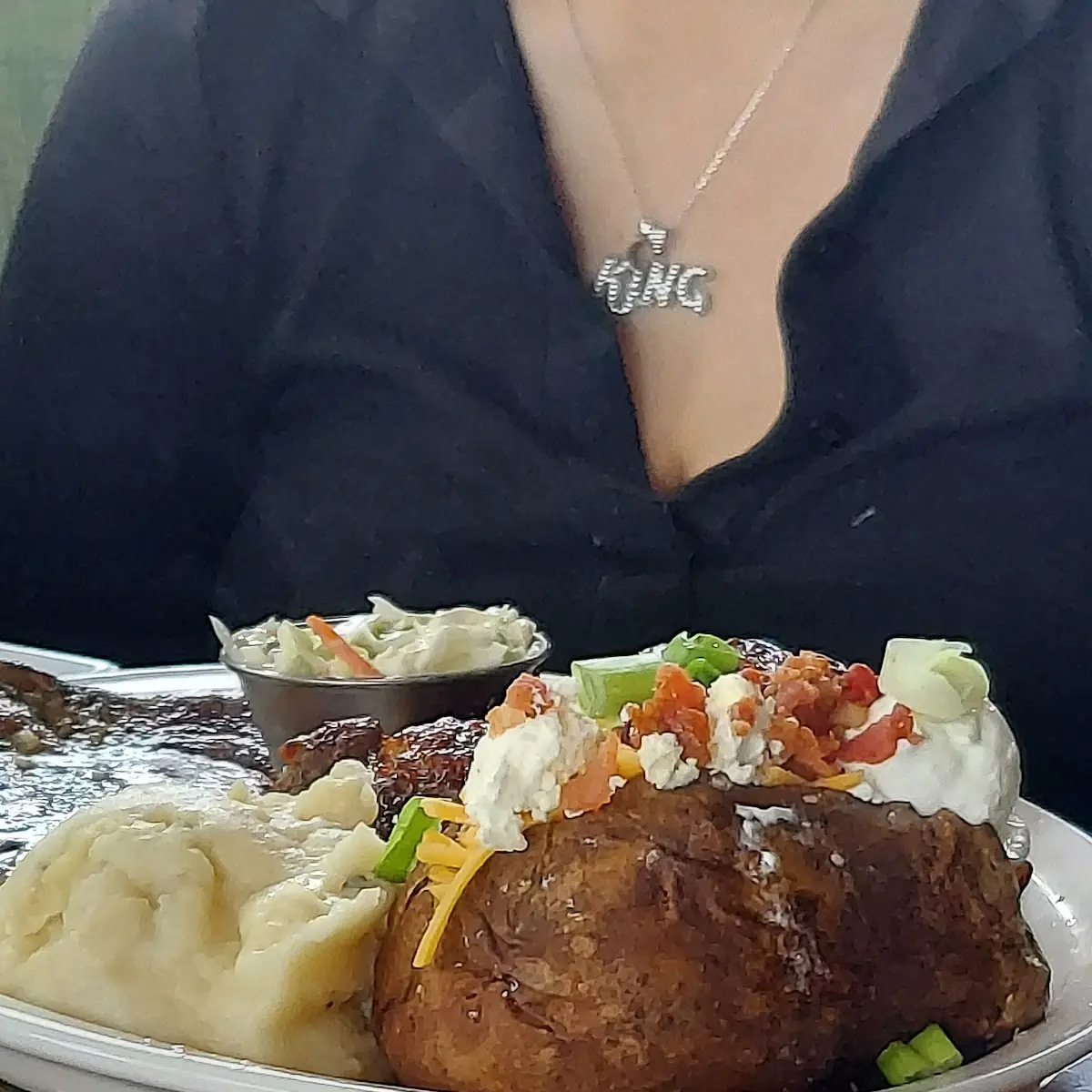 Ribeye Steak with Loaded Baked Potato