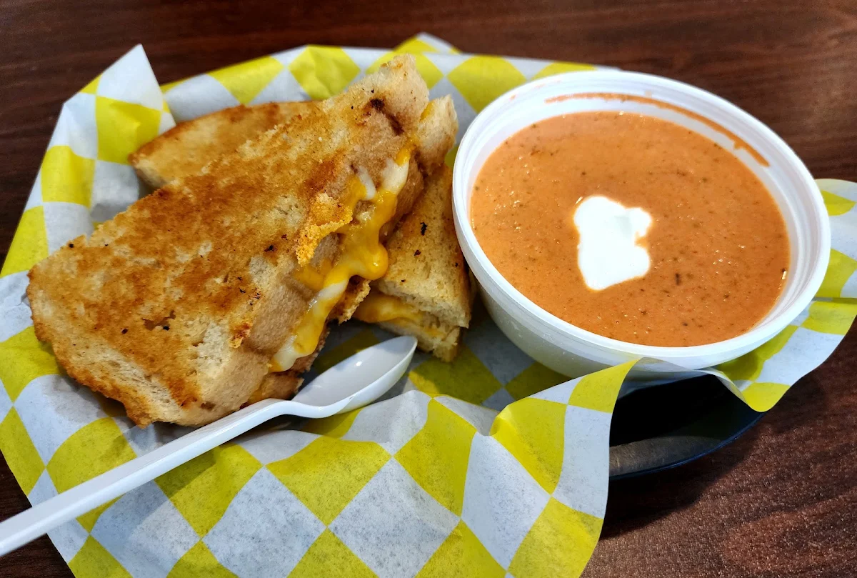 Grilled Cheese Sandwich and Tomato Soup