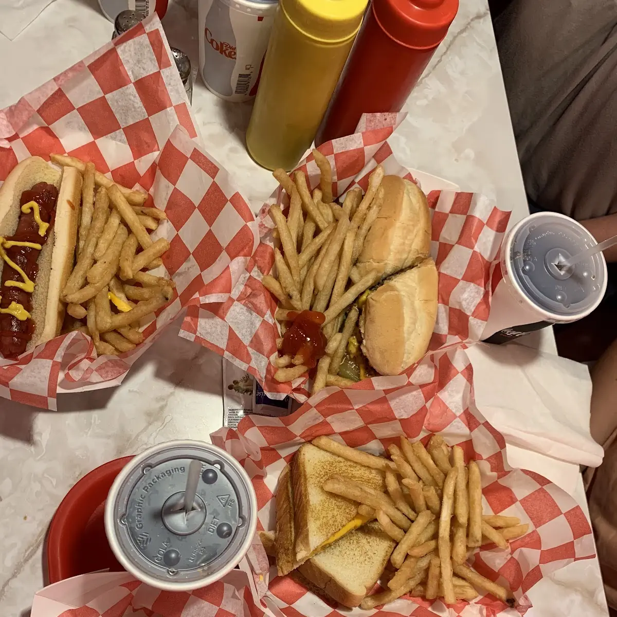 Cheese Burger and Fries