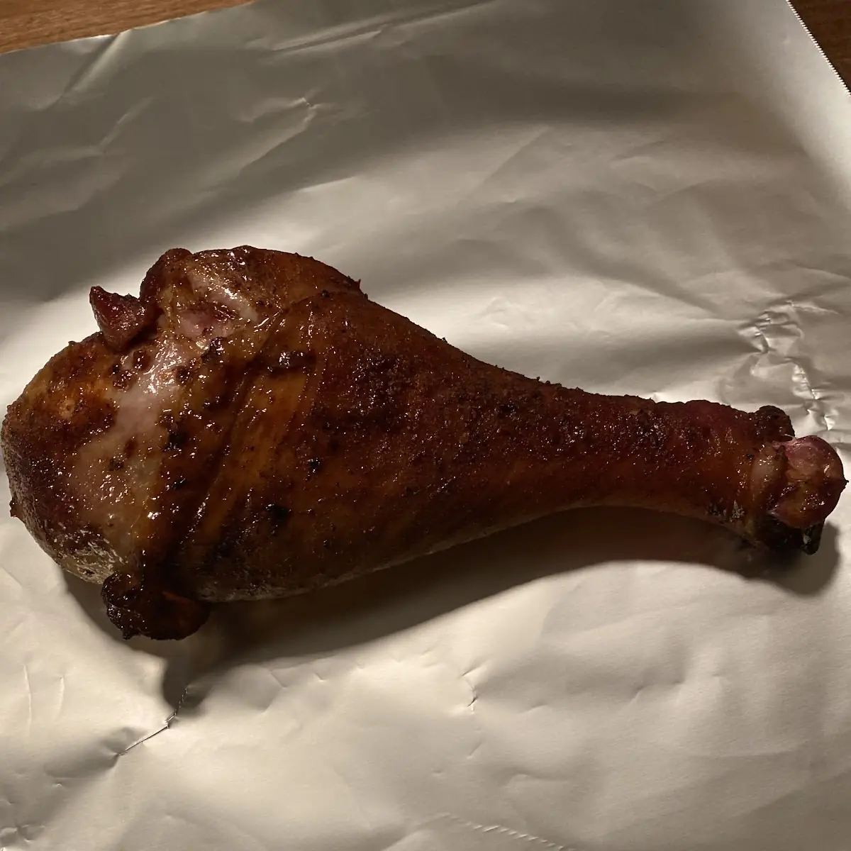 Smoked Pulled Turkey Leg