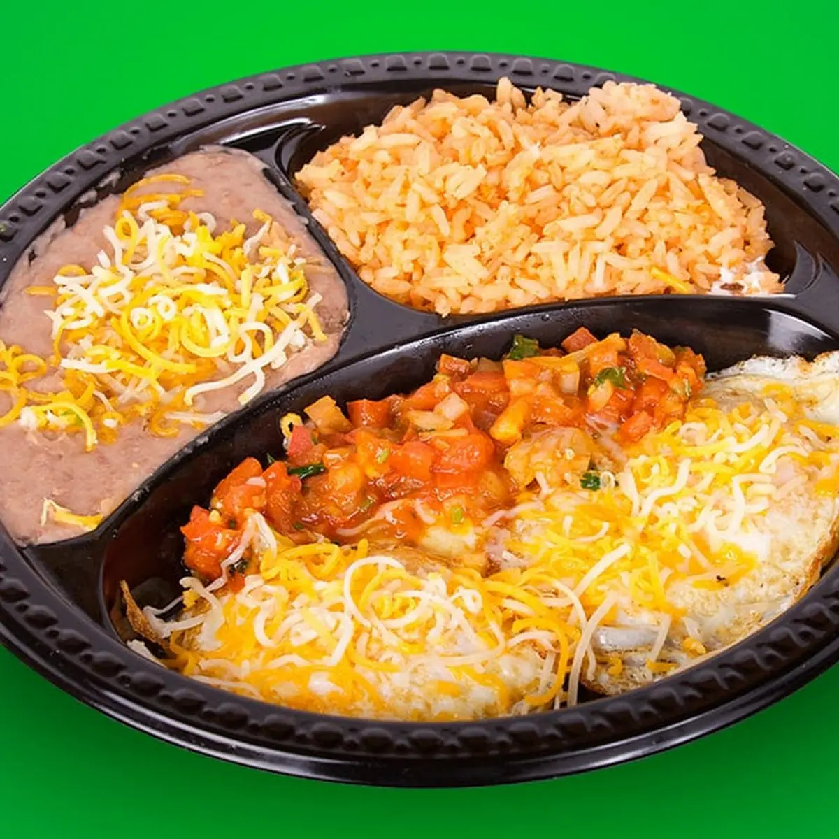 Combo 4 Bean Tostada & Enchilada