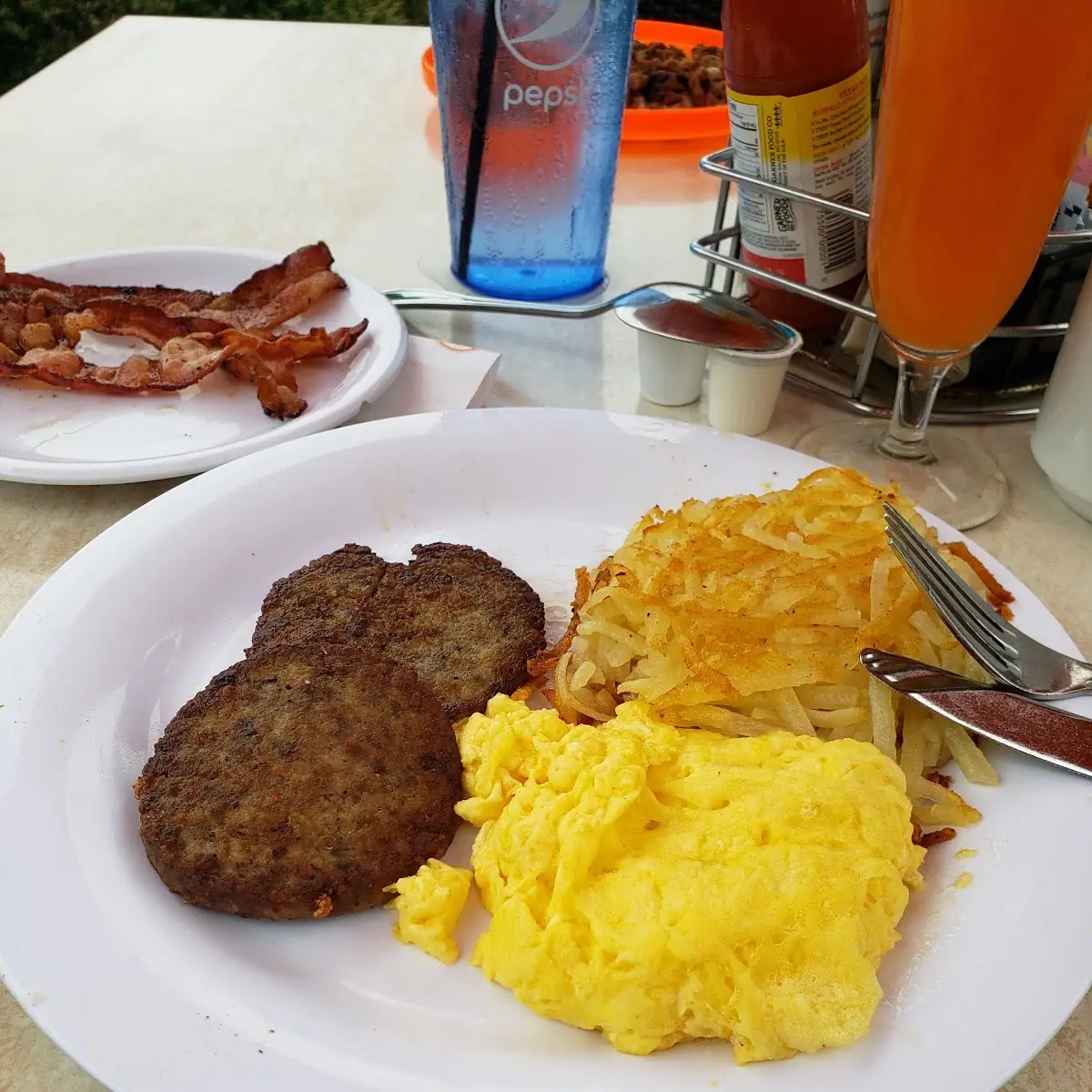 Bacon Egg and Hash Brown Potatoes
