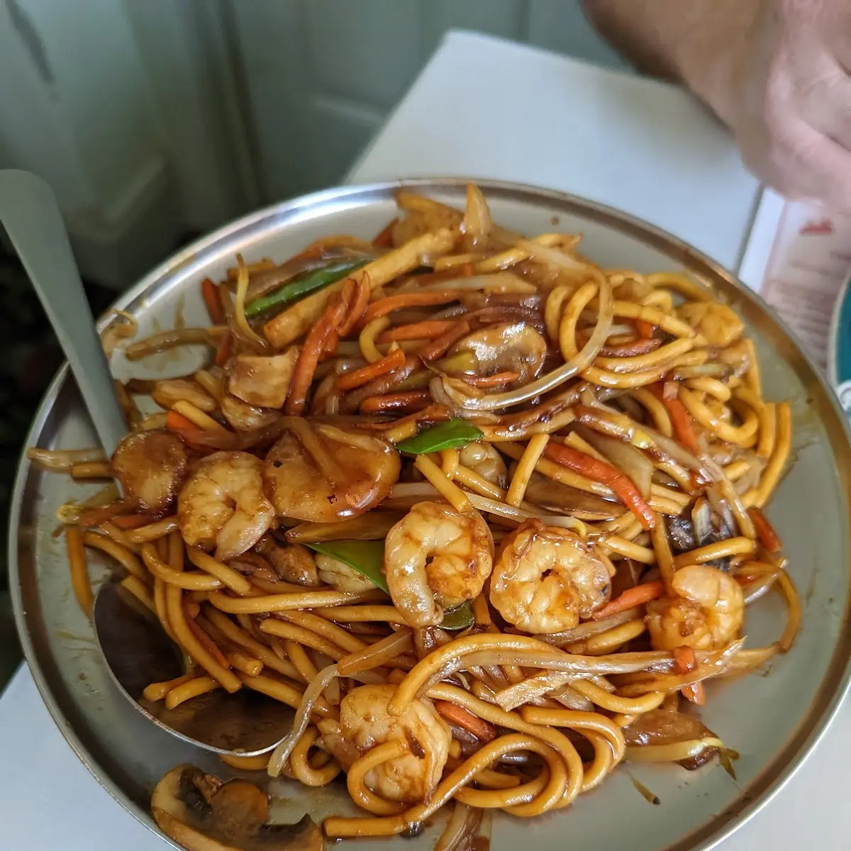 Chicken Chow Mein Fried Shrimps