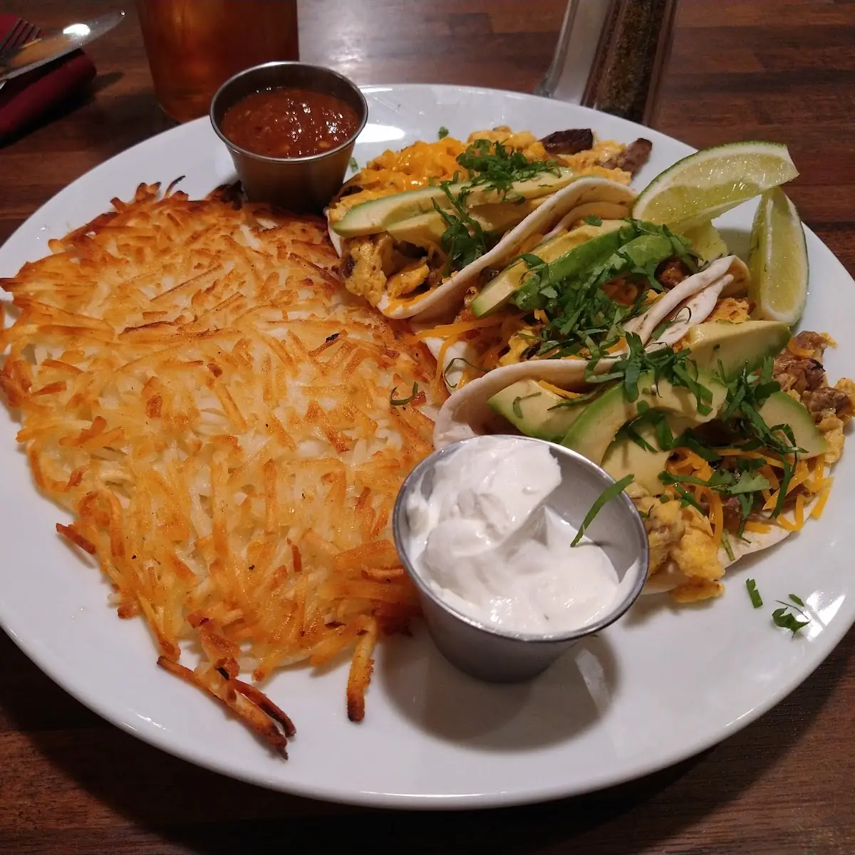 Steak and Egg Tacos with Hash Browns