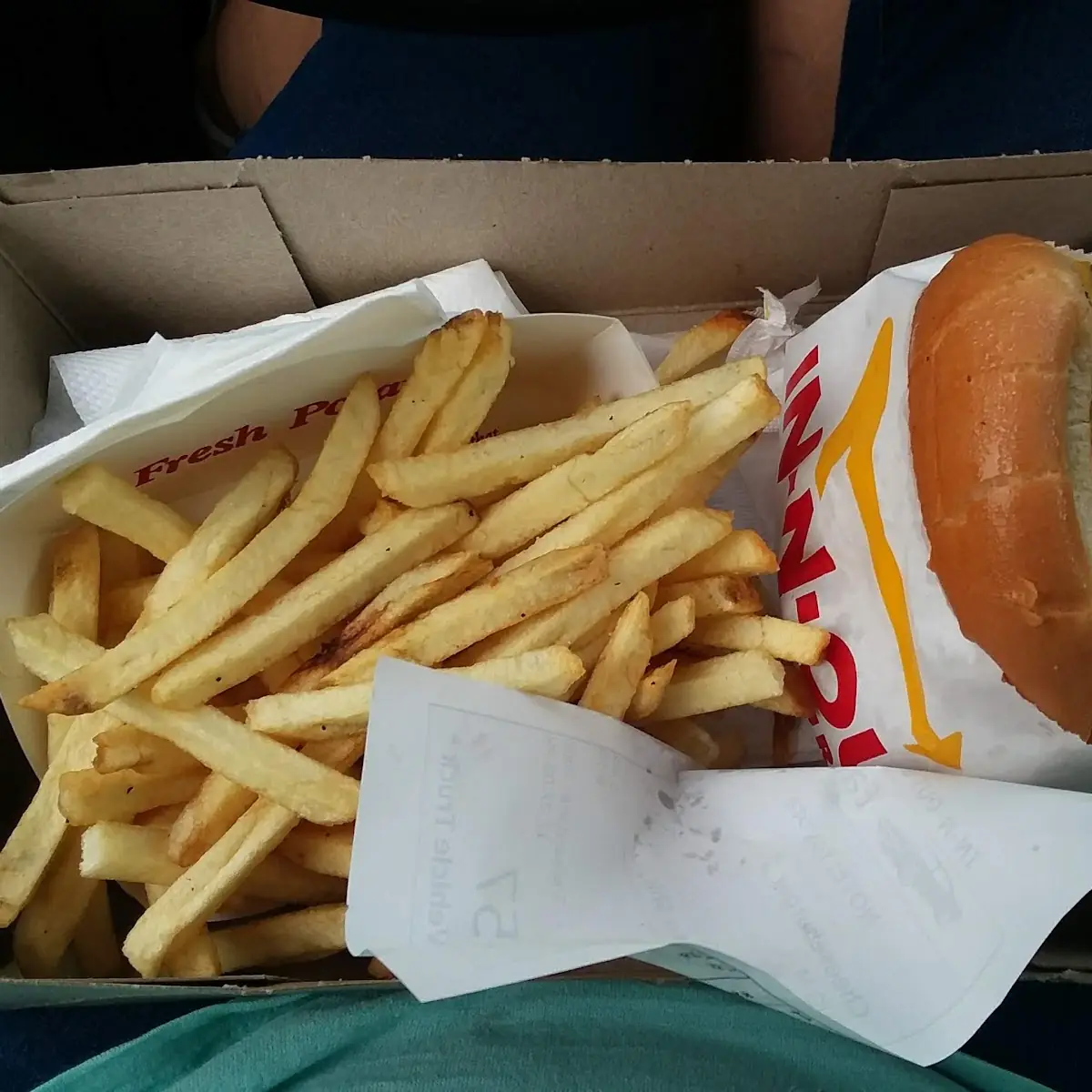 Cheese Burger and Fries