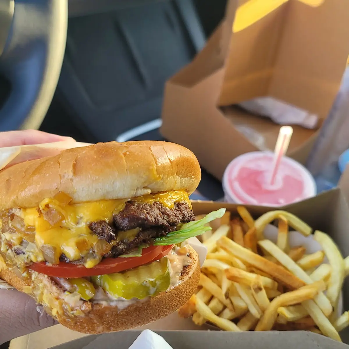 Double Double Cheeseburger with Grilled Onions