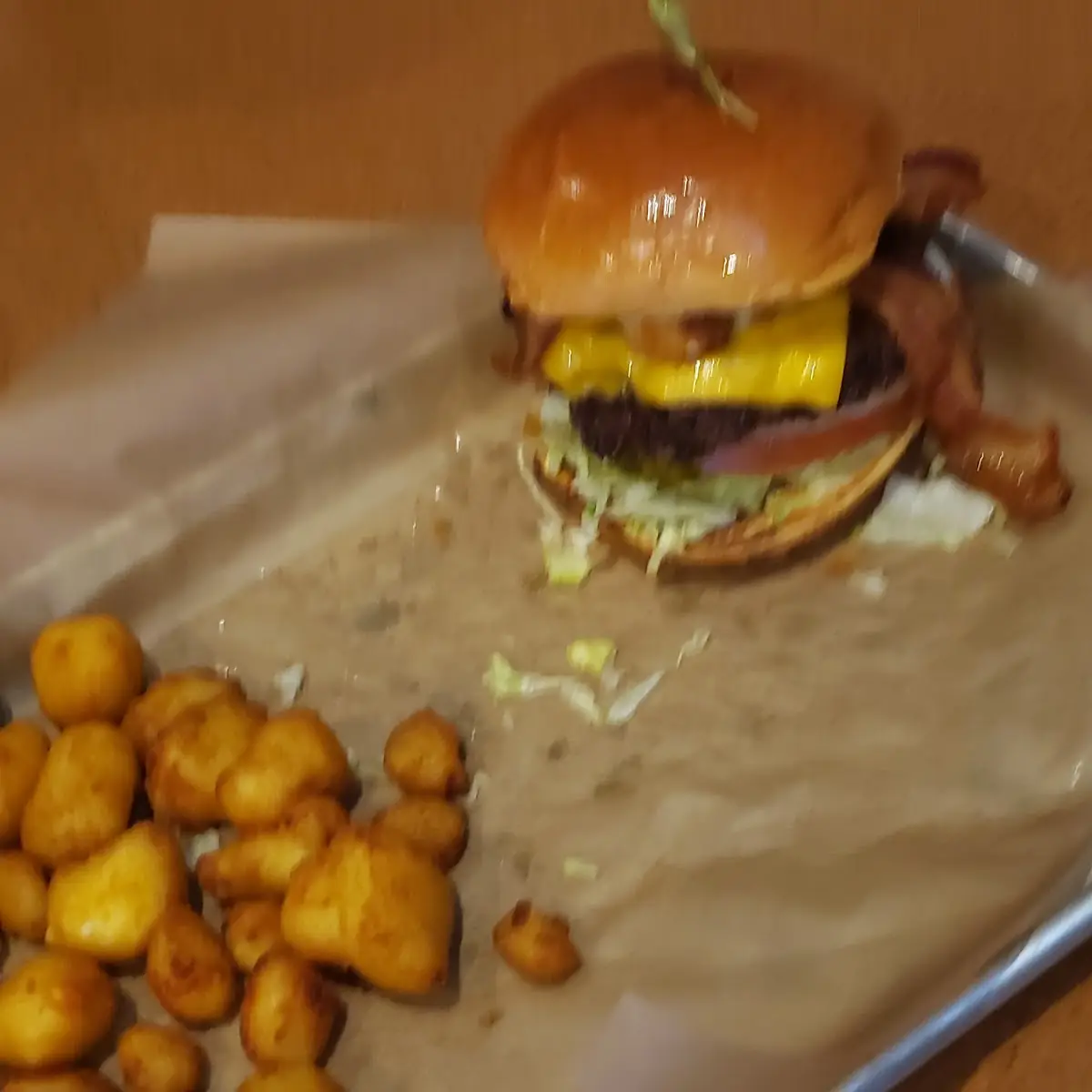 Cheese Curd Bacon Burger
