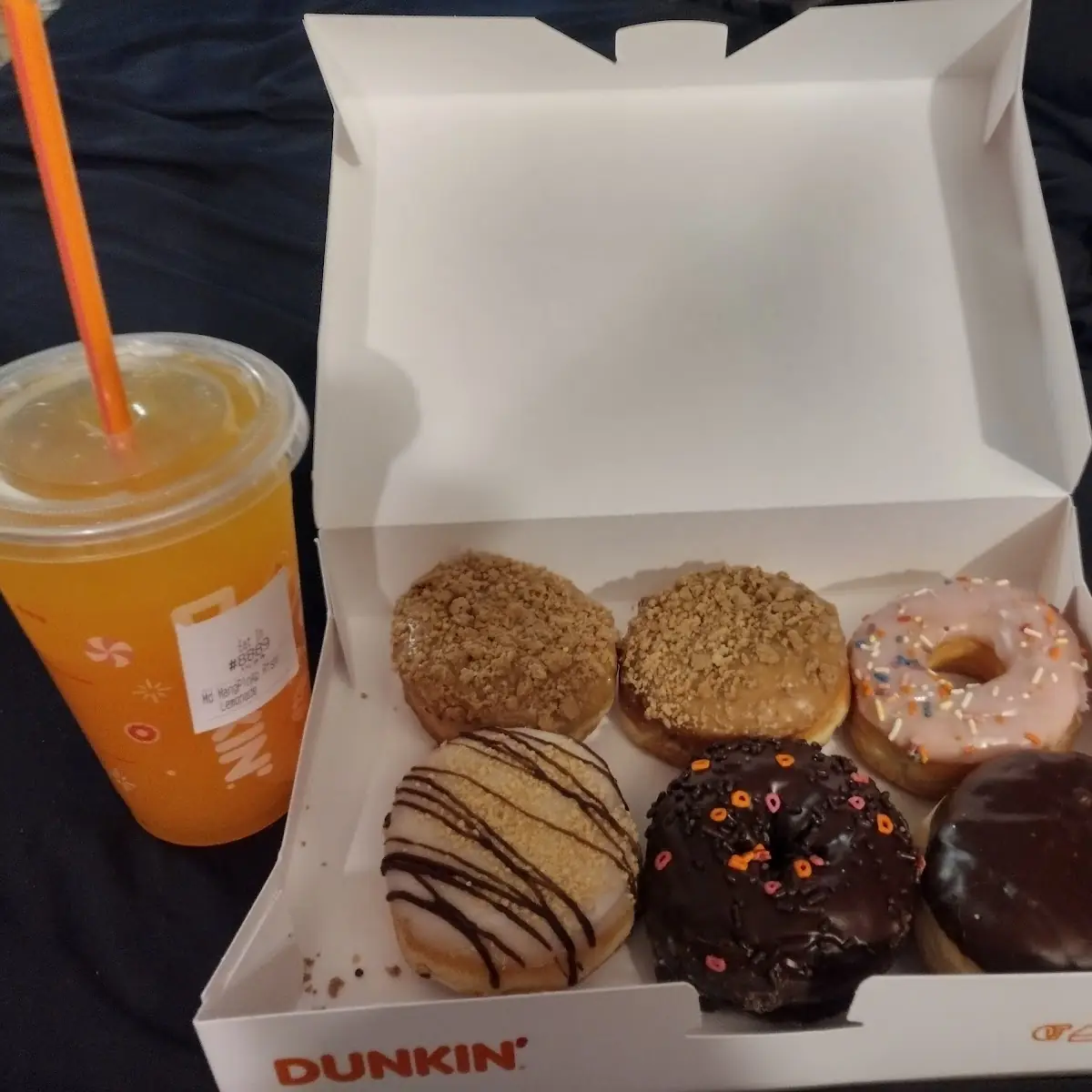 Mango Pineapple Refresher Boston Cream Donut