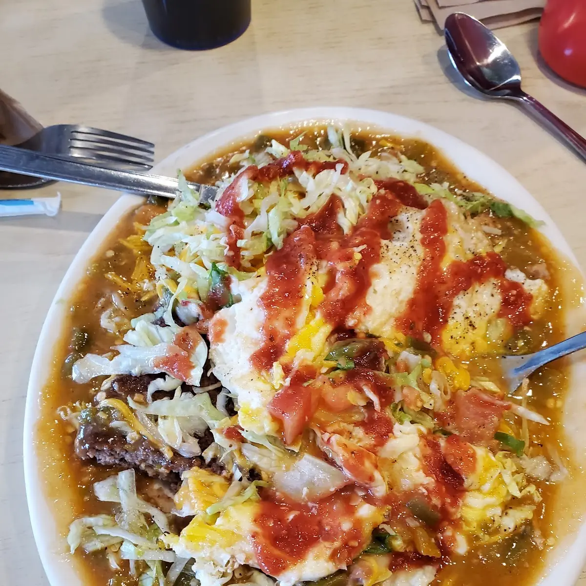 Smothered with Green Chile