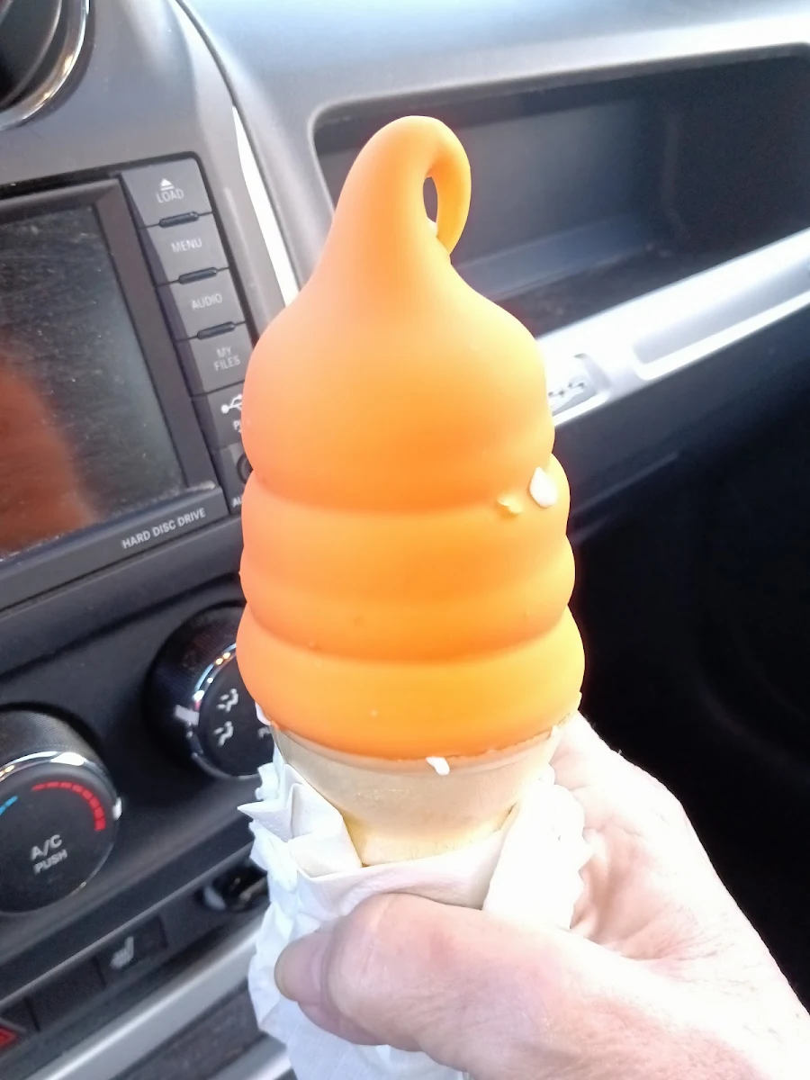 Medium Soft Serve Cone Dipped in Orange