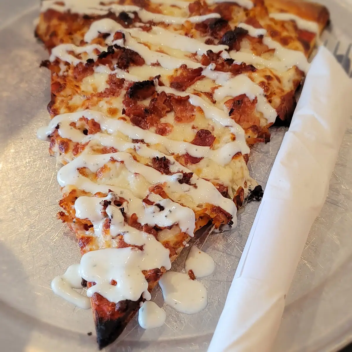 Spicy Chicken Bacon Ranch Pizza
