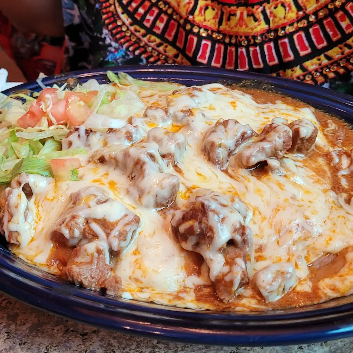 Refried Beans with Melted Cheese