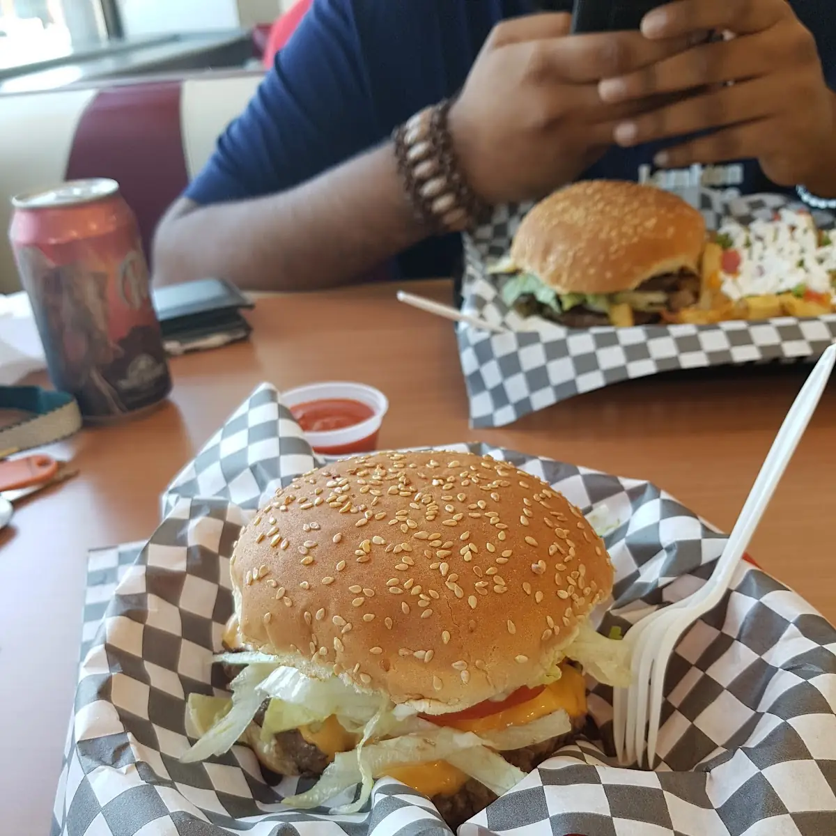 Single Burger with Cheddar