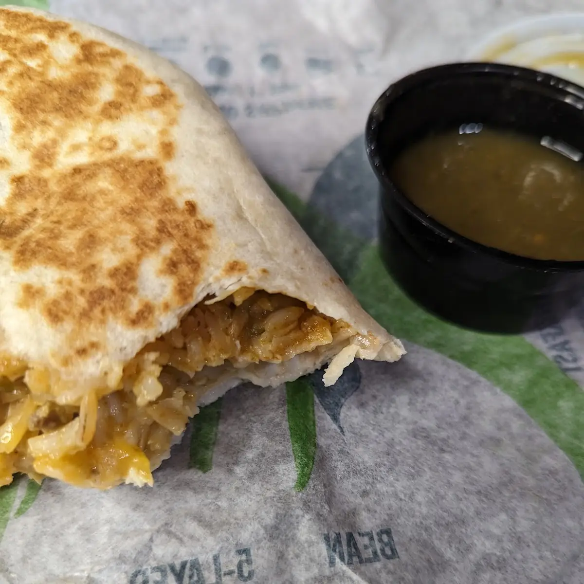 Salsa Verde Chicken Burrito