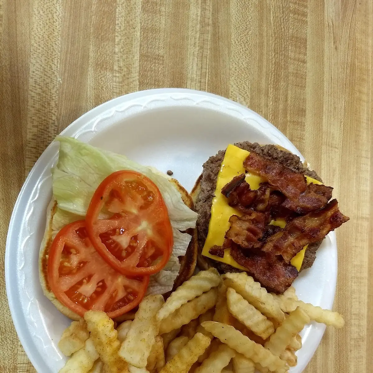 Bacon Cheeseburger and Fries