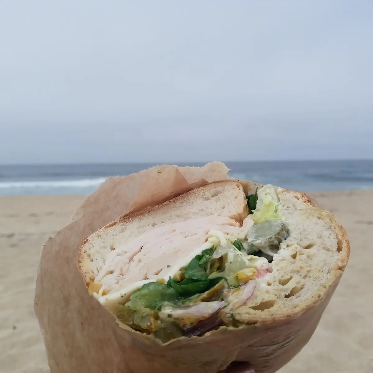 Turkey and Pepper Jack Cheese with Everything on Sour Dough
