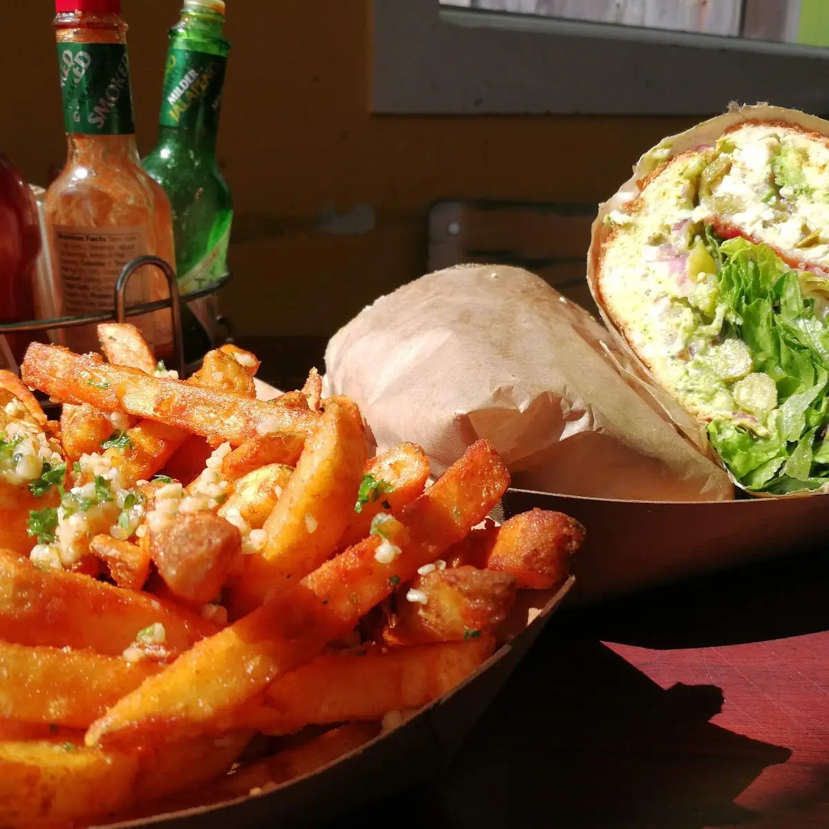 West Coast Sandwich and Garlic Fries