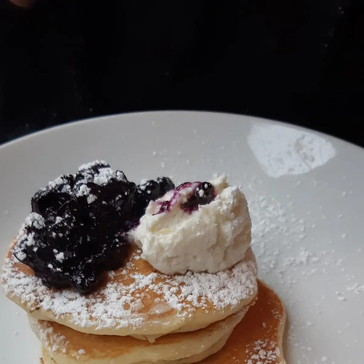 Homemade Blueberry Pancakes Lunch