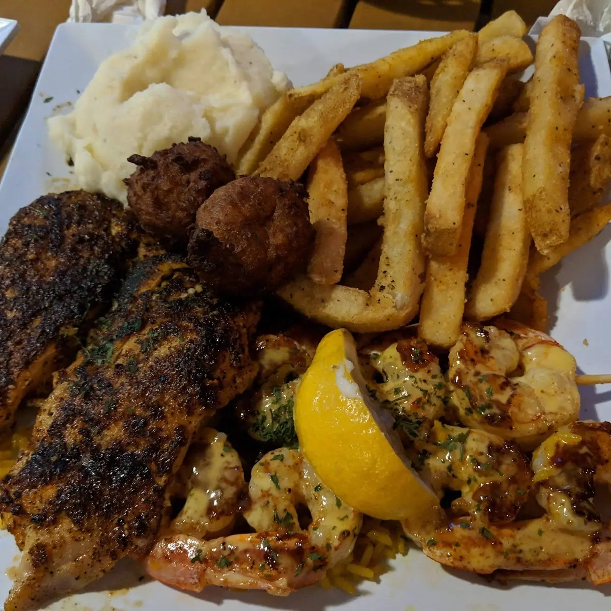 Grilled Shrimp or Mahi