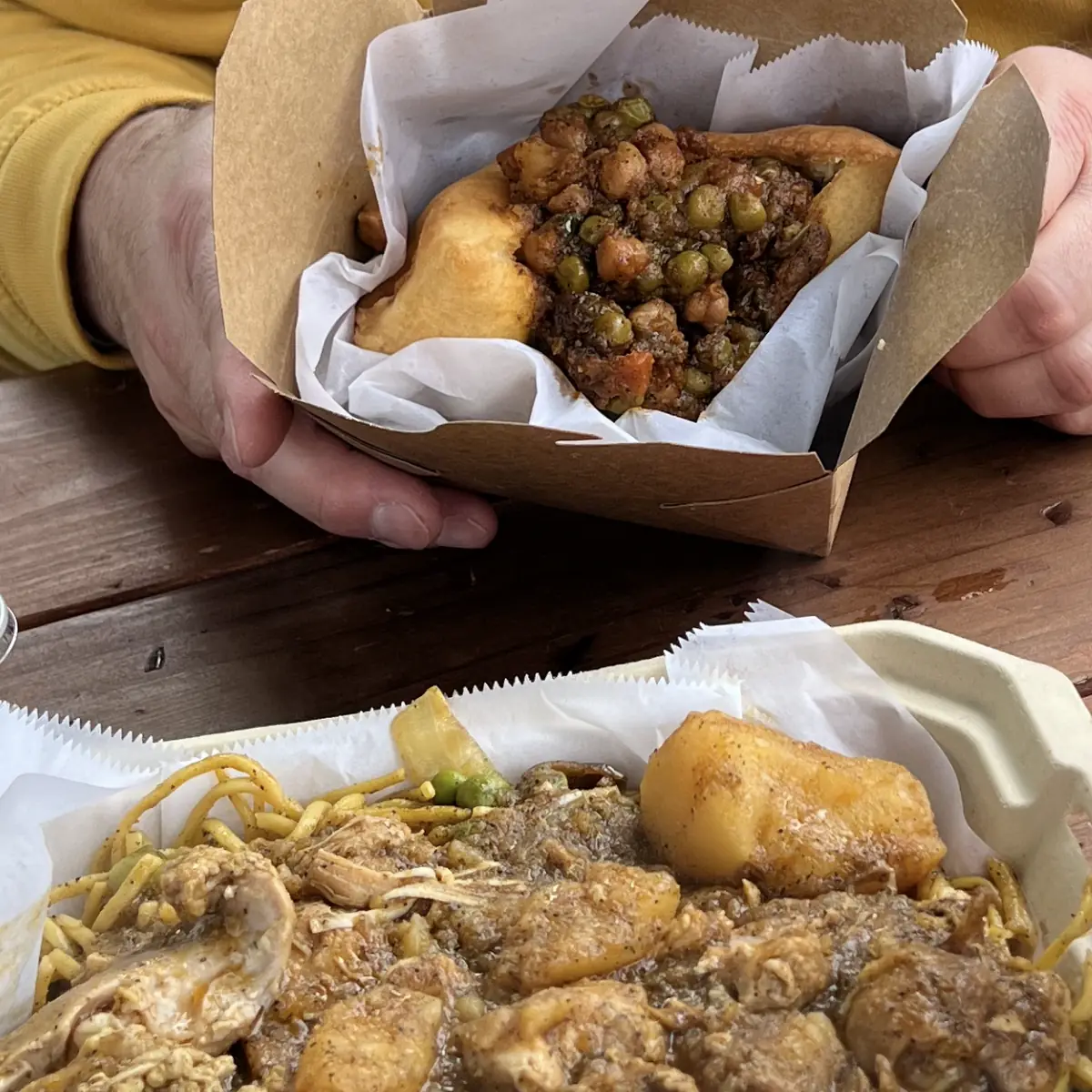 Guyanese Chow Mein with Chicken Curry