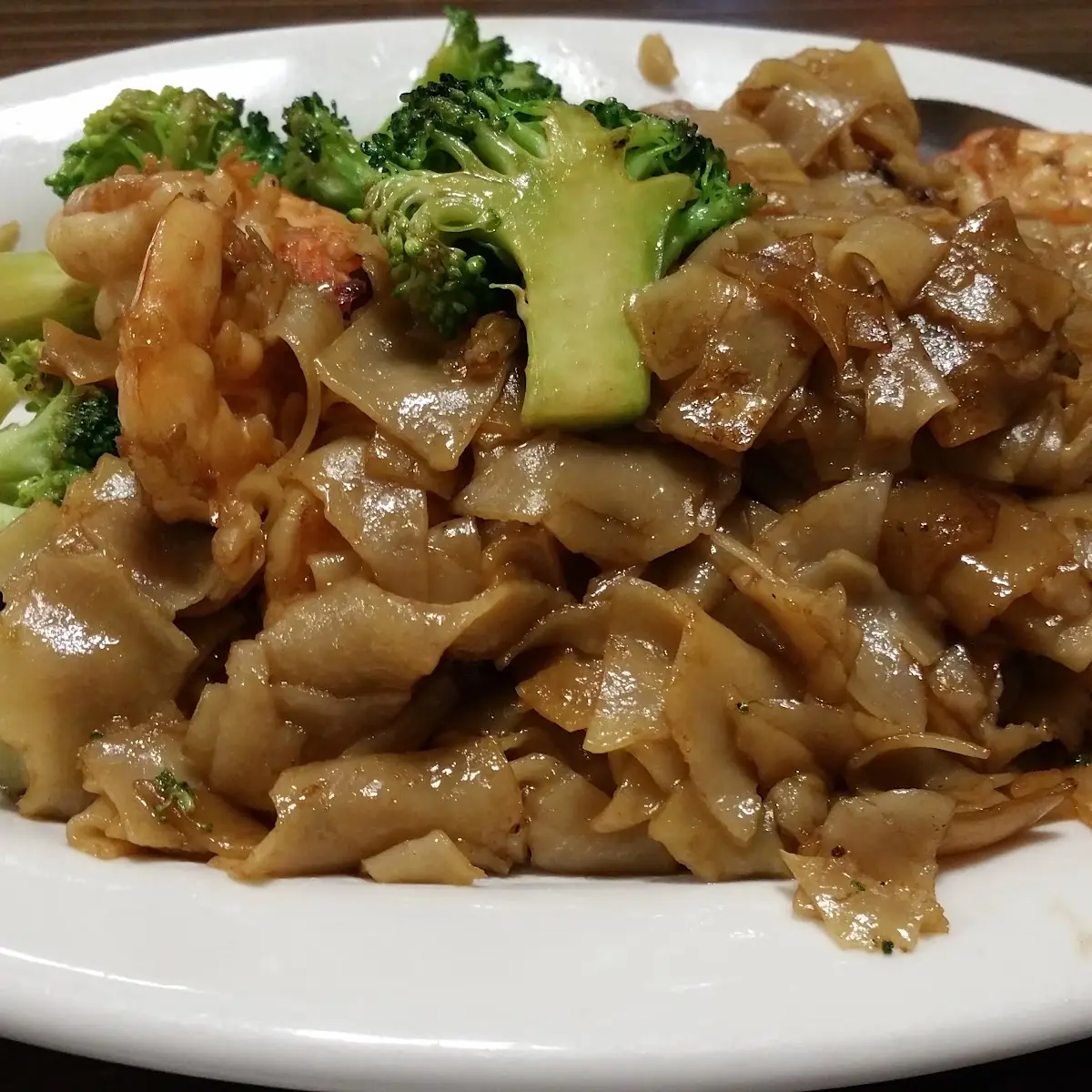 Pad See Ewe with Shrimp