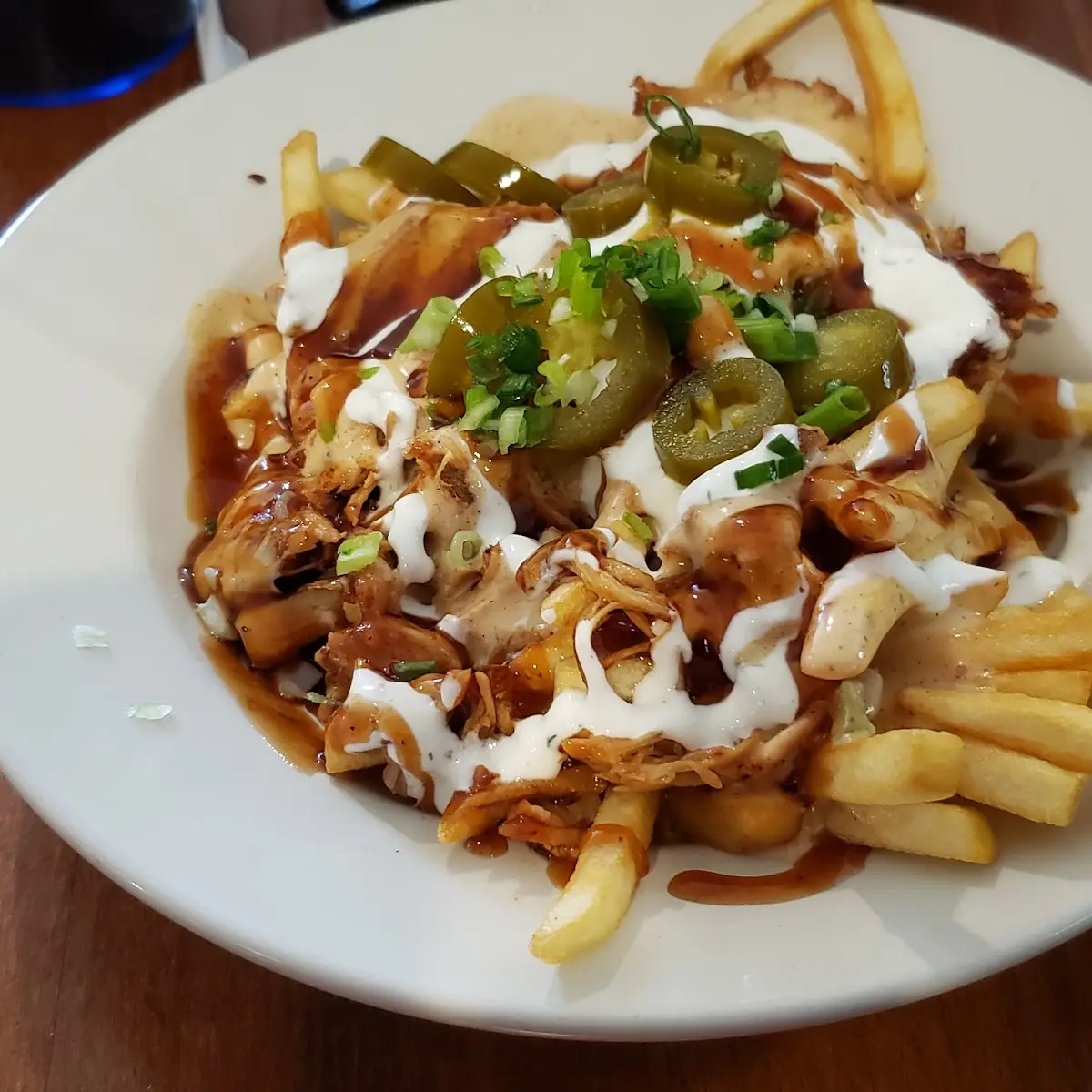 Loaded Fries with Pulled Pork and Queso