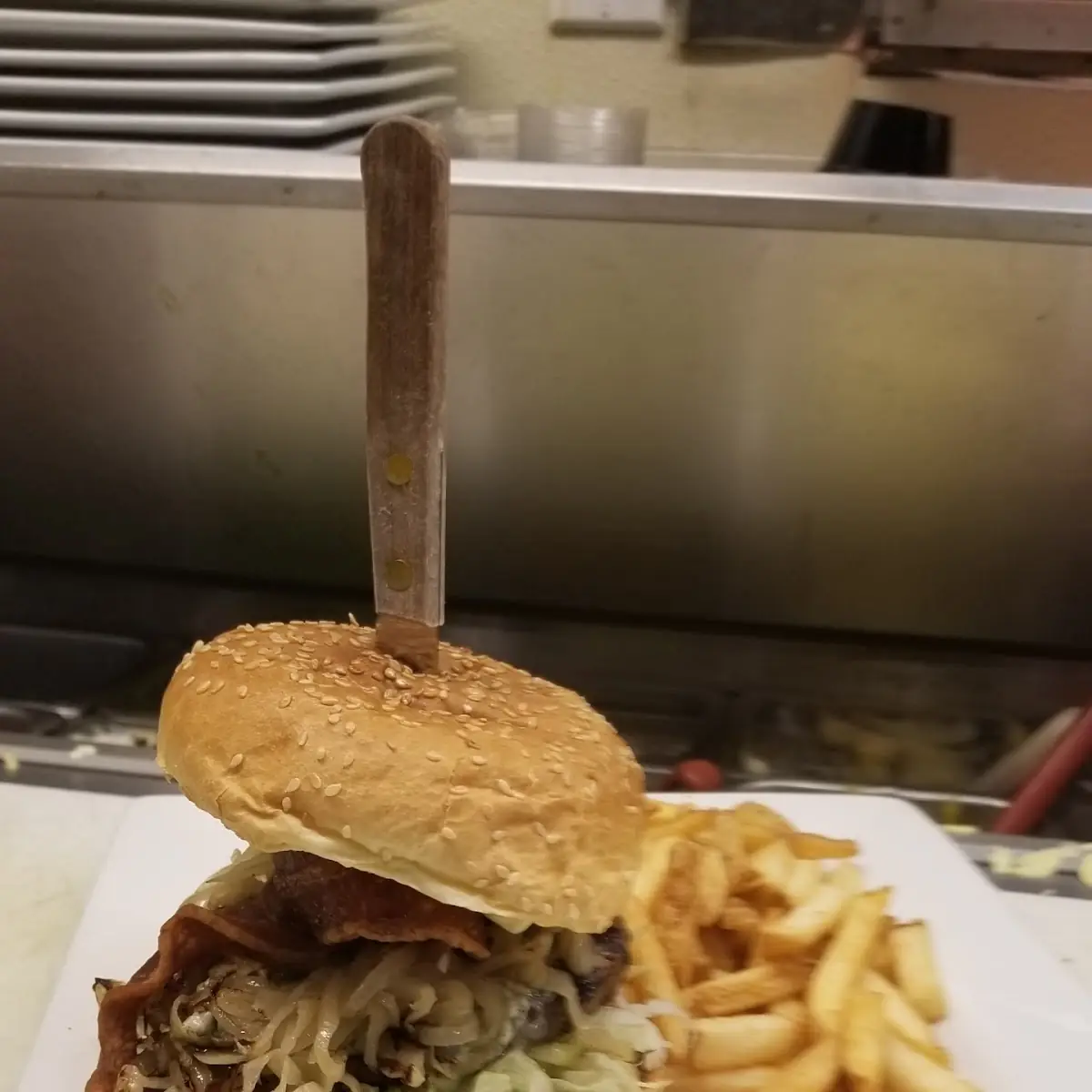 Moody Blue Bacon Cheese Burger