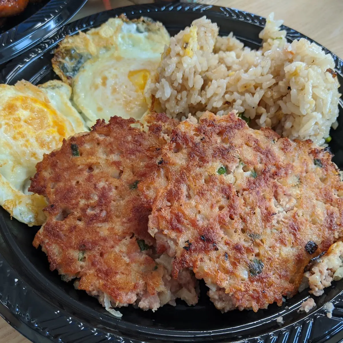 Corned Beef Patties and Two Eggs